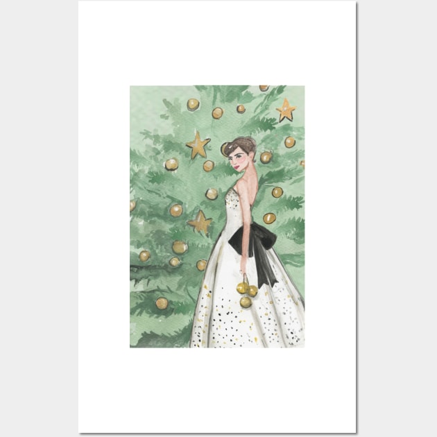 Christmas Glamour Wall Art by lizzielamb